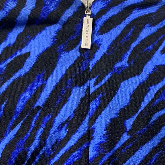 Michael Kors Bodycon Zebra Print Midi Dress - Picture 11 of 11
